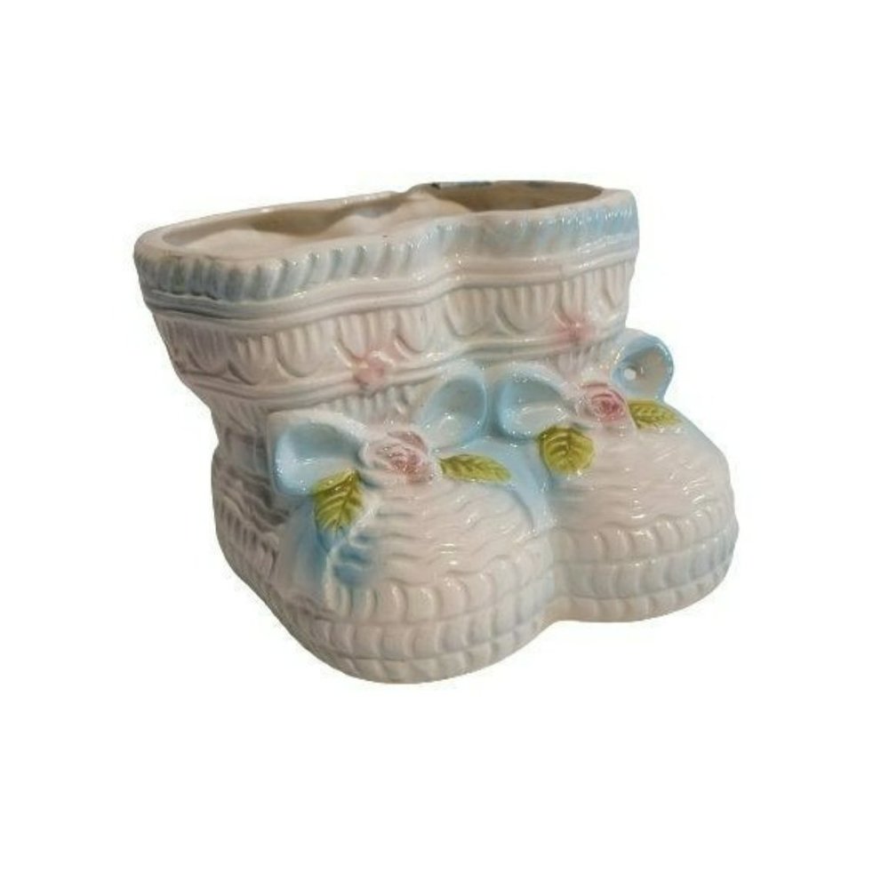 Vintage Baby Booties Planter made in Japan